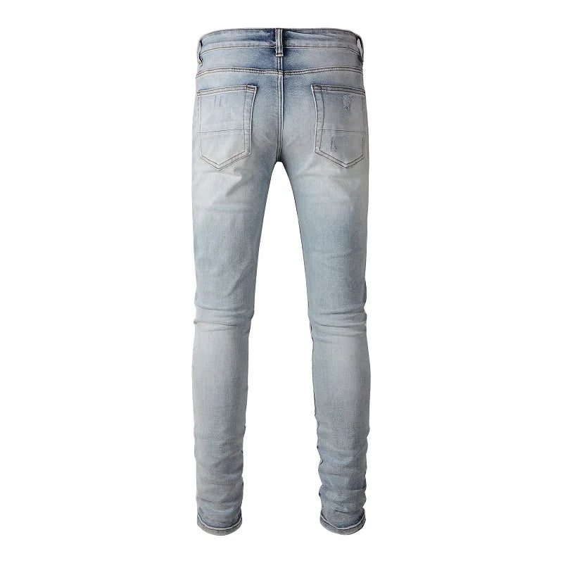 Blue Purple Gradient Patch Jeans – Taelor Boutique