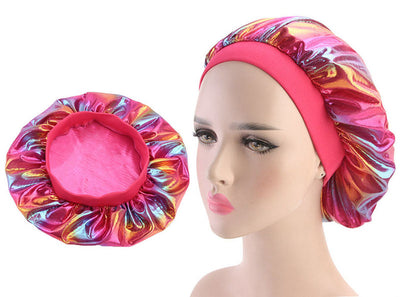 Multicolour #5 Shiny Silk Bonnet - Taelor Boutique