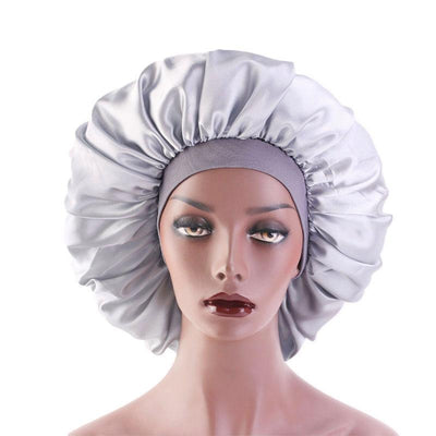 Silver Extra Large Wide Band Silky Bonnet - Taelor Boutique