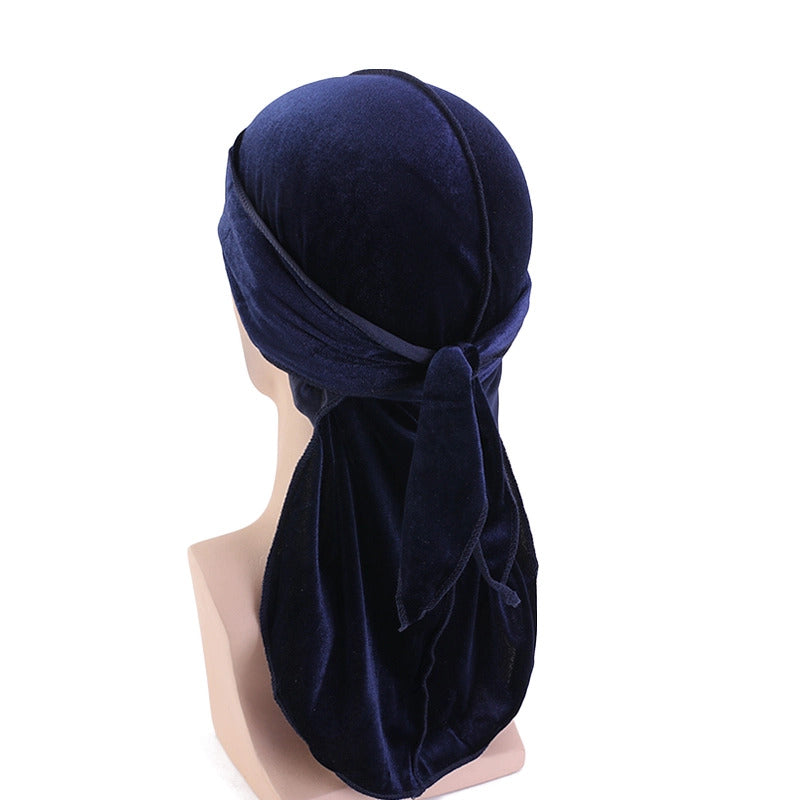 Navy Blue And Gold LV Durag