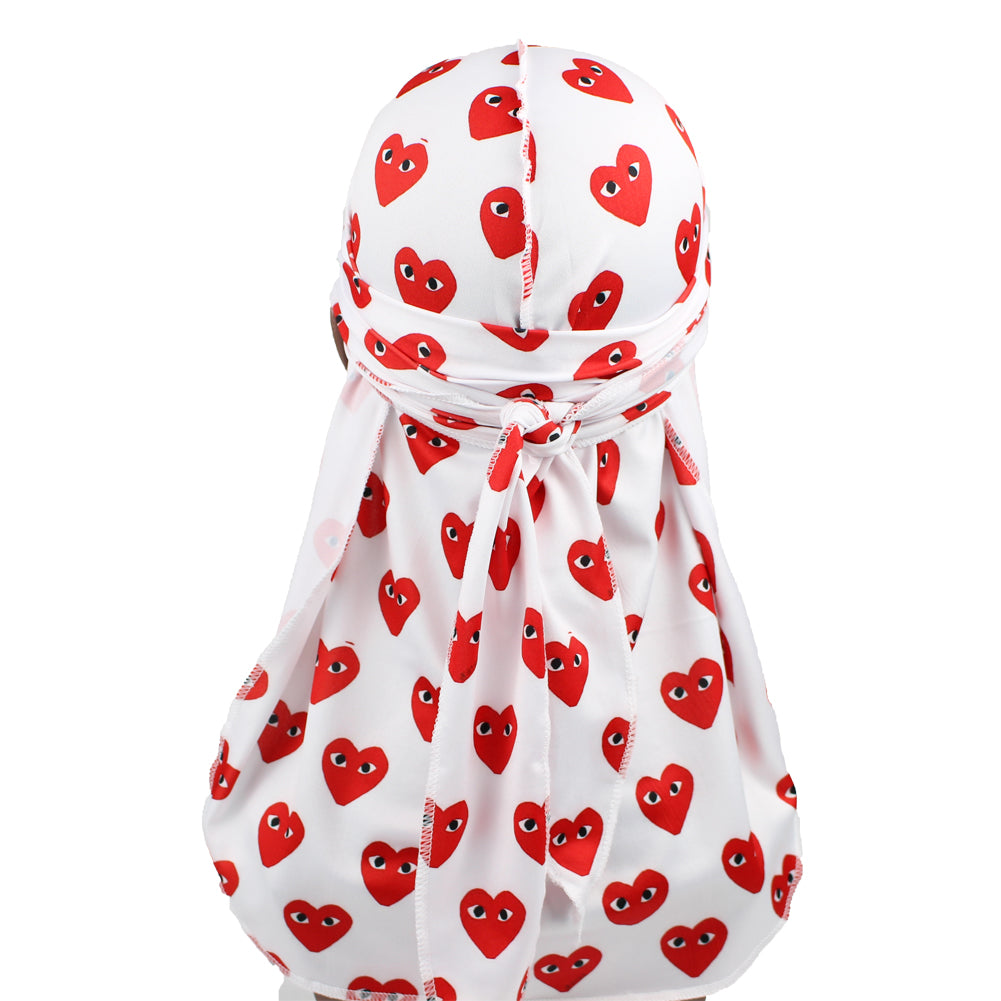 Taelor Boutique Red and White LV Designer Durag *Kids Only*