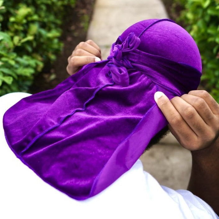 Purple velvet durag - Durag Waves