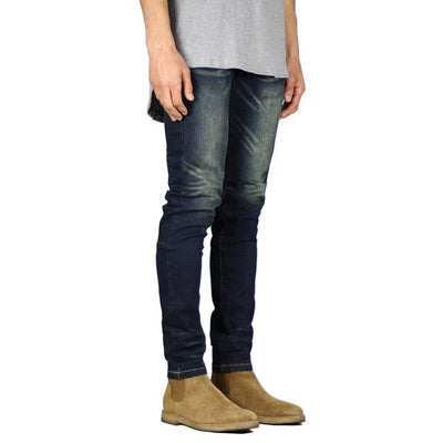 Dark Blue Stretch Skinny Jeans - Taelor Boutique