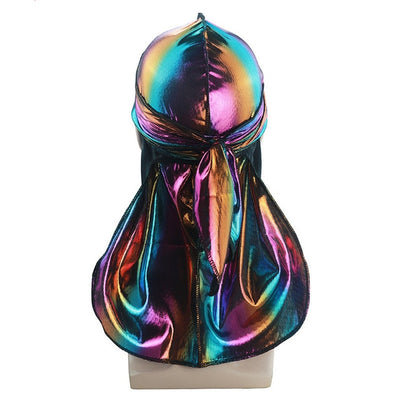 Multicolour #5 Shiny Silk Durag - Taelor Boutique