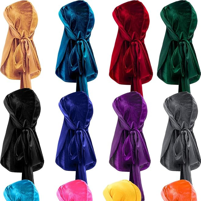 18-Piece Velvet Durag Bundle – Luxurious Style, Unmatched Comfort