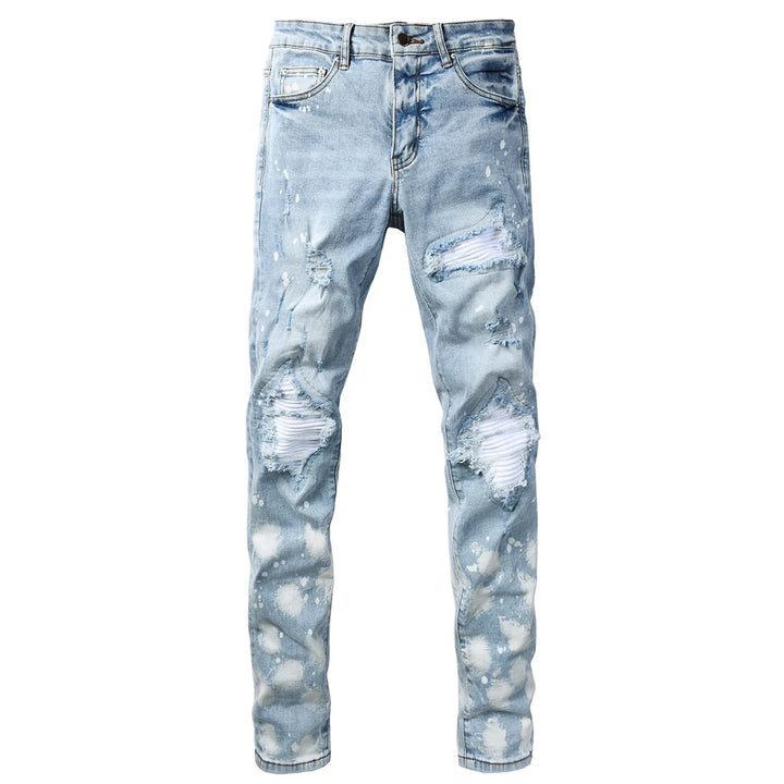 Light Blue Marble Wash Jeans