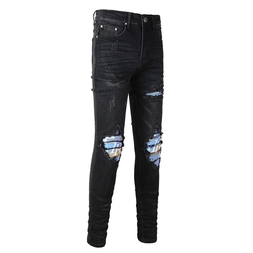 Men s Side Stripe Jeans Luxury Collection Online Taelor Boutique