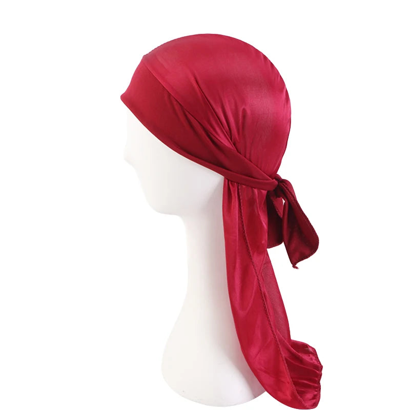 Wine Red Front Band Silky Durag