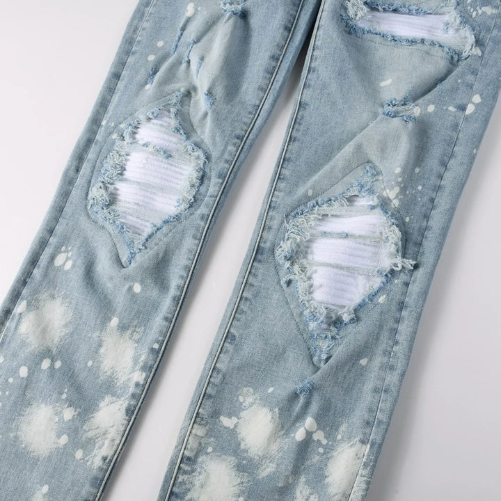 Light Blue Marble Wash Jeans