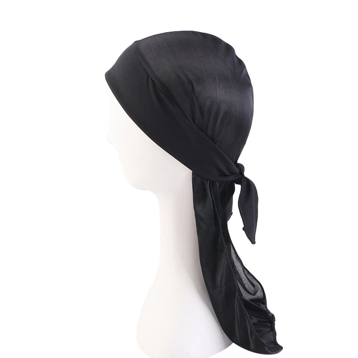Black Front Band Silky Durag