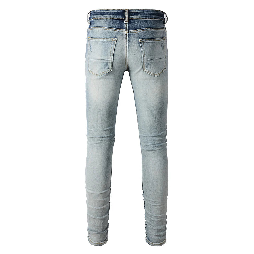 Blue Sky Blue Ribbed Patch Jeans – Taelor Boutique