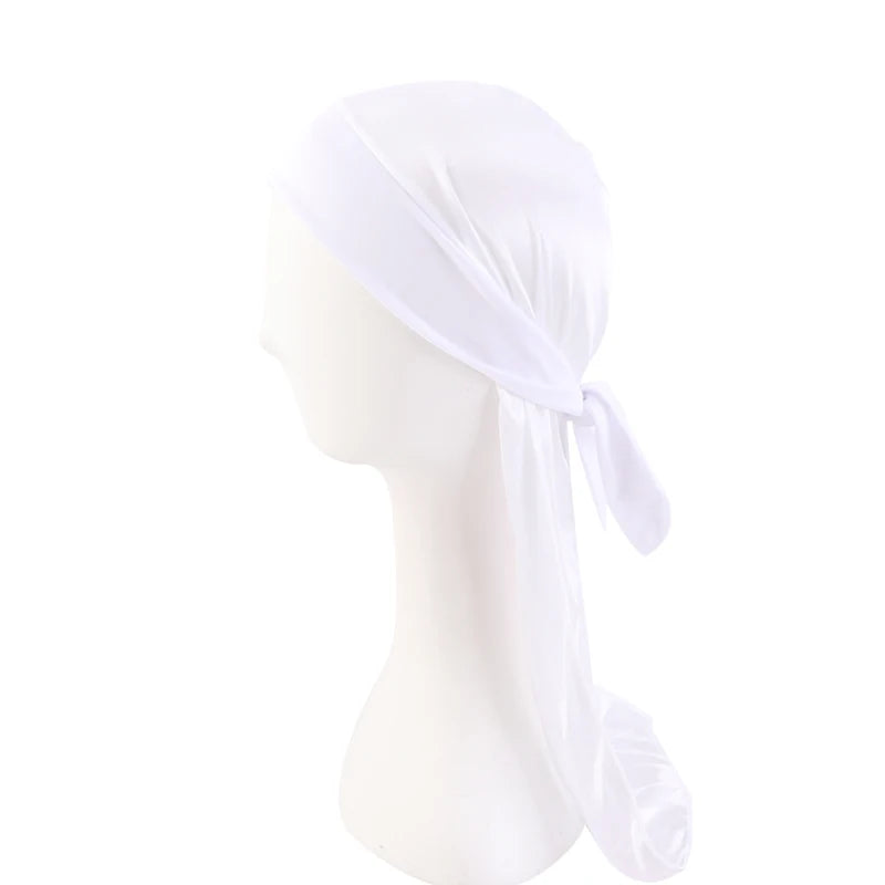 White Front Band Silky Durag