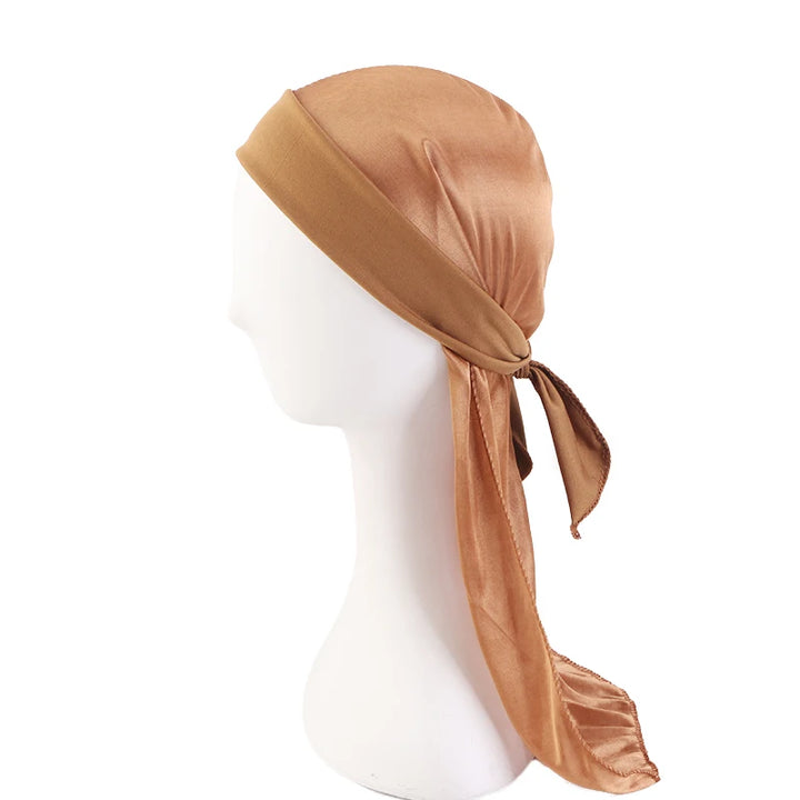 Khaki Front Band Silky Durag