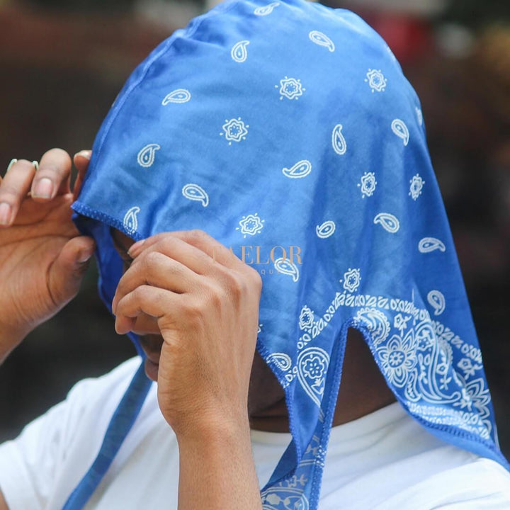 Royal Blue Silky Bandana Durag