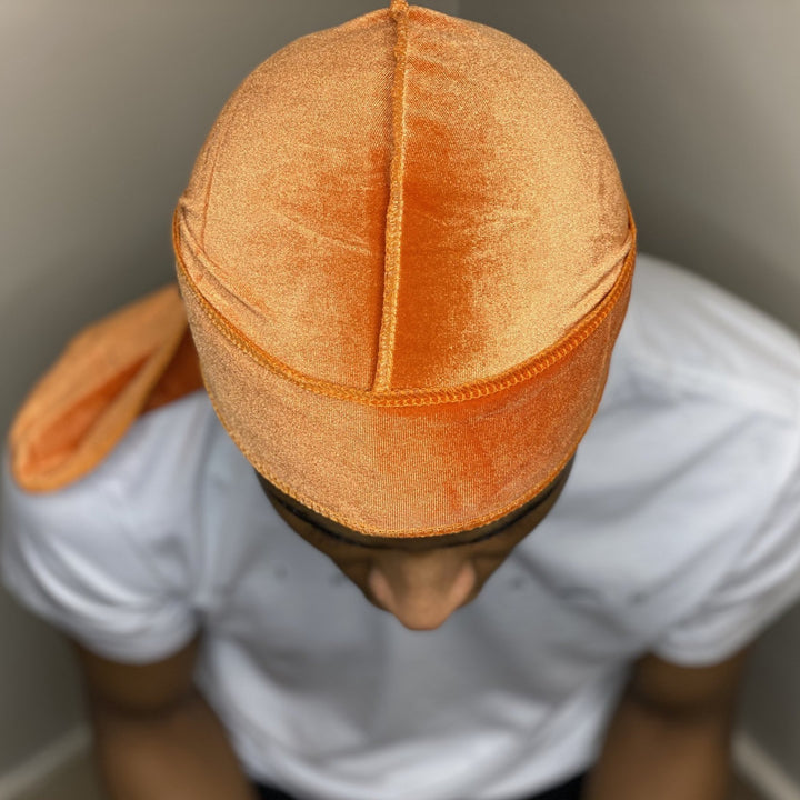Orange Velvet Durag