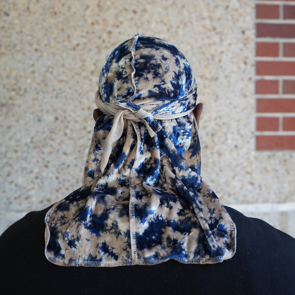 Black Tie Dyed Silk Durag
