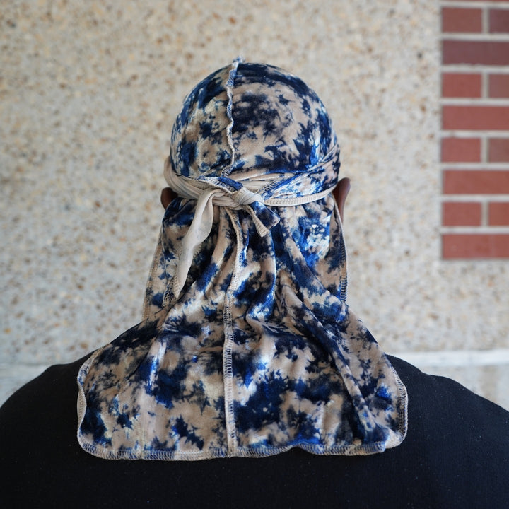 Black Tie Dyed Silk Durag