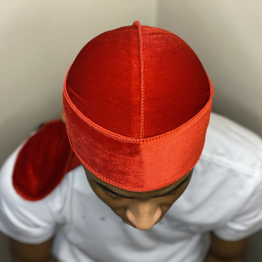 Bright Red Velvet Durag