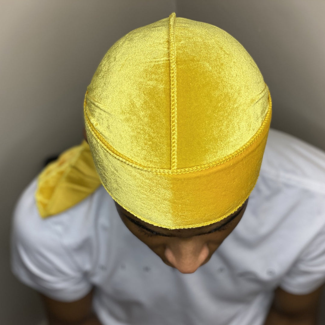 Yellow Velvet Durag
