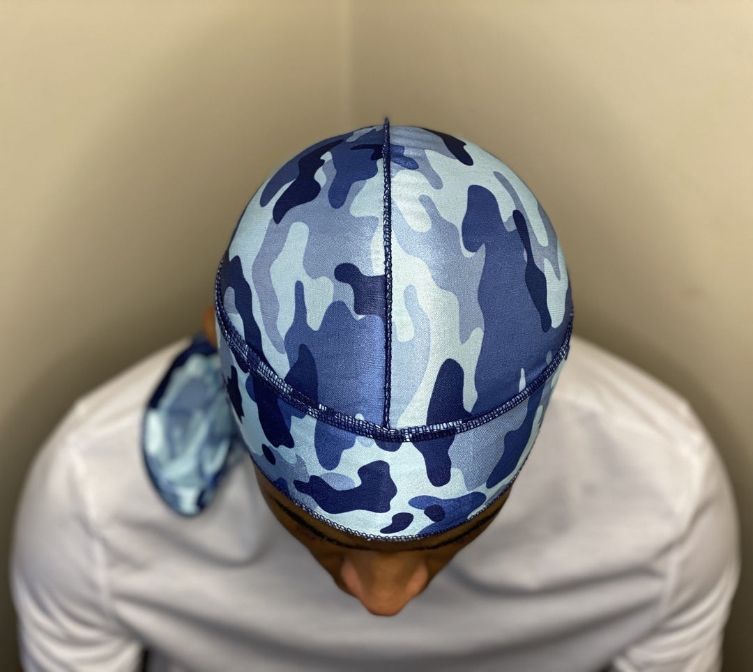 Silk Blue Camo Durag