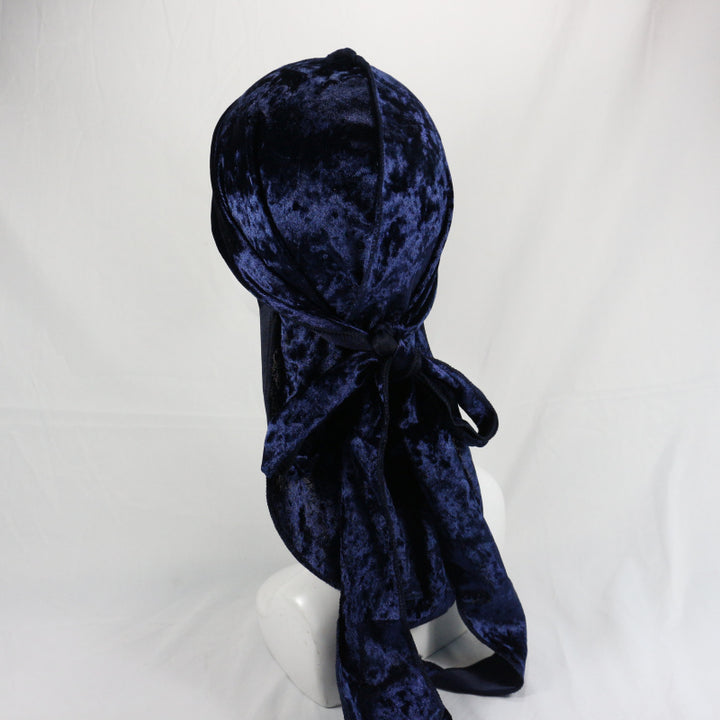 Navy Blue Luxury Velvet Durag