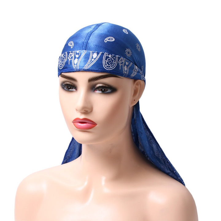 Royal Blue Silky Bandana Durag