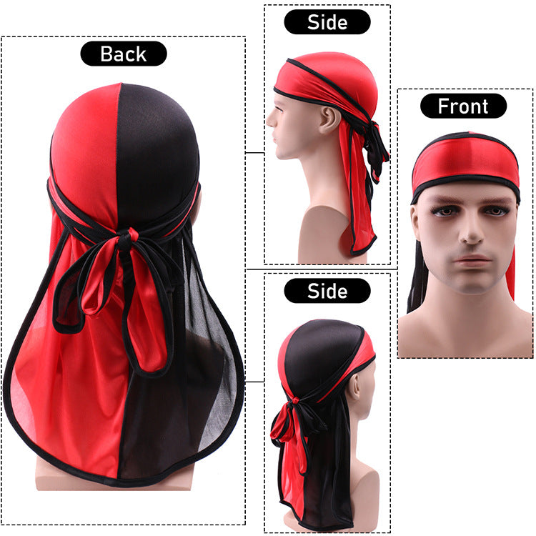 Red &amp; Black Two Tone Silky Durag
