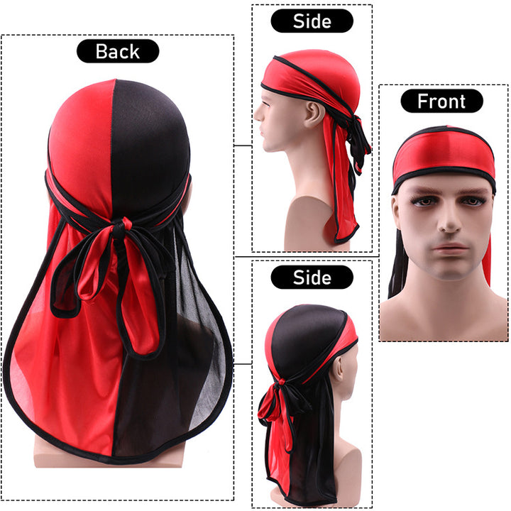 Red &amp; Black Two Tone Silky Durag