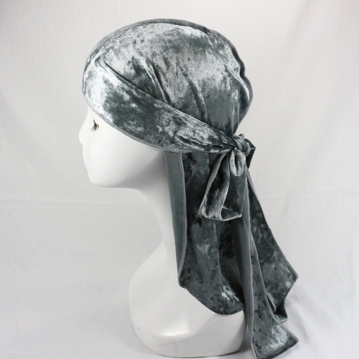 Grey Luxury Velvet Durag