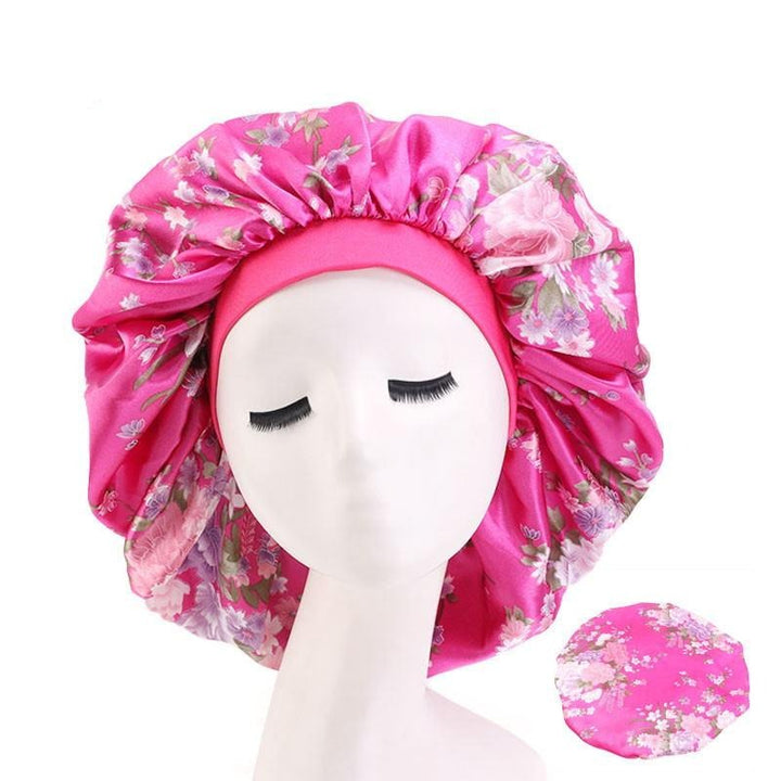 Extra Large Floral Silk Bonnet