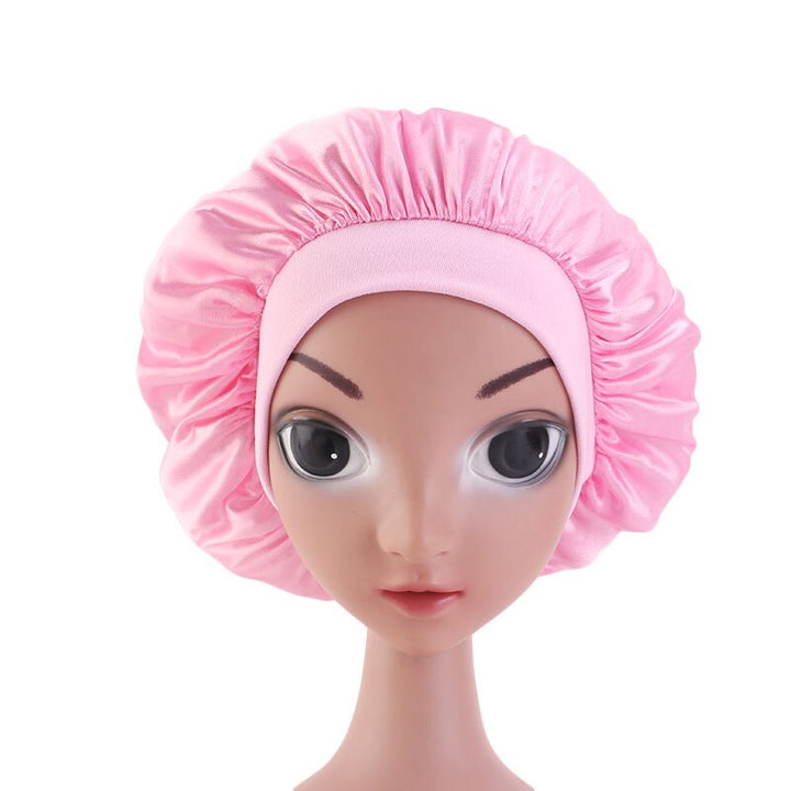 Pink Kids Silky Wide Band Bonnet