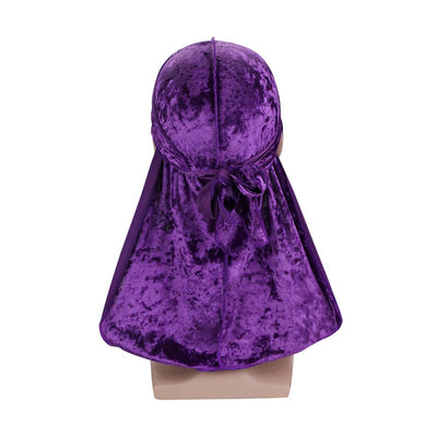 Purple Luxury Velvet Durag - Taelor Boutique