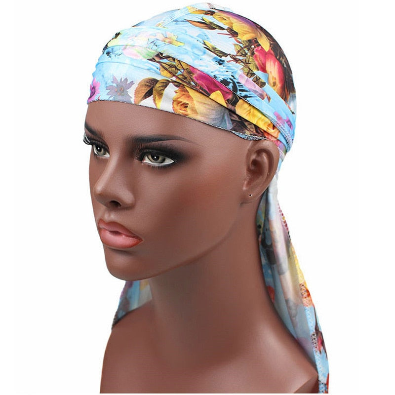 Multicolour Silky Floral Durag