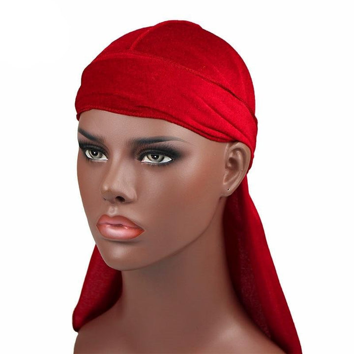 Bright Red Velvet Durag