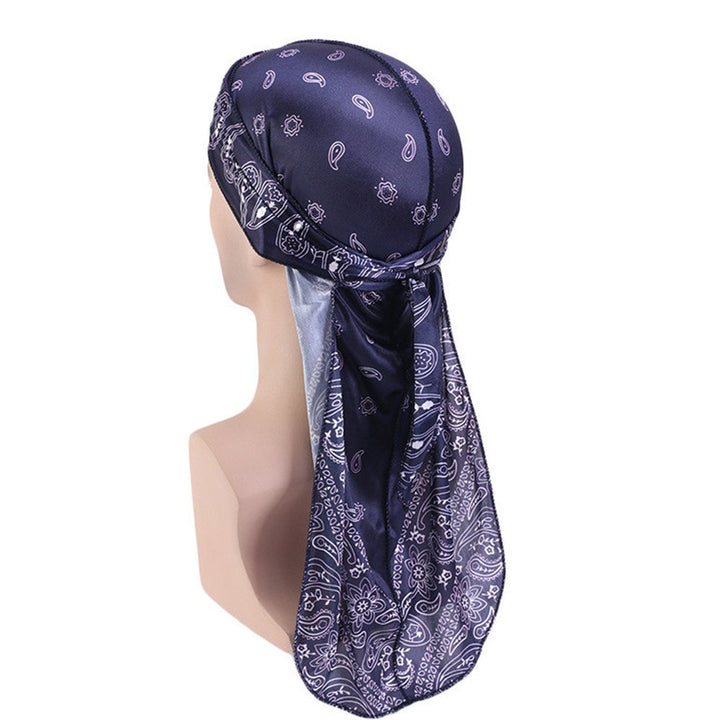 Navy Blue Silky Bandana Durag