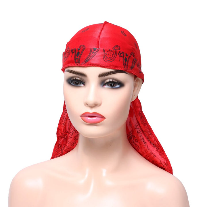 Red Silky Bandana Durag