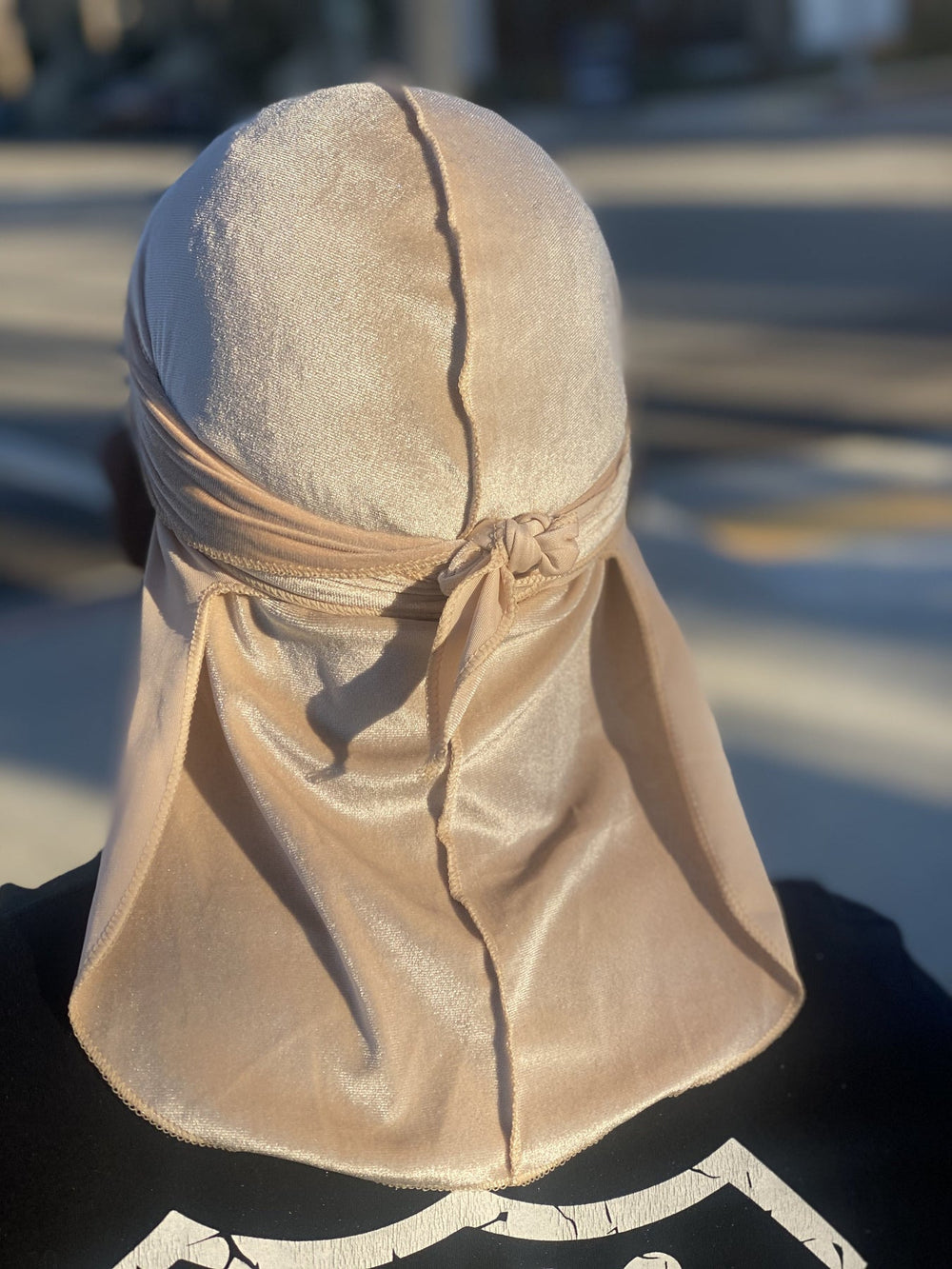 Beige Velvet Durag