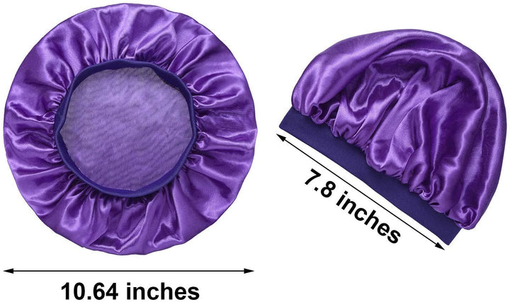 Black Kids Silky Wide Band Bonnet