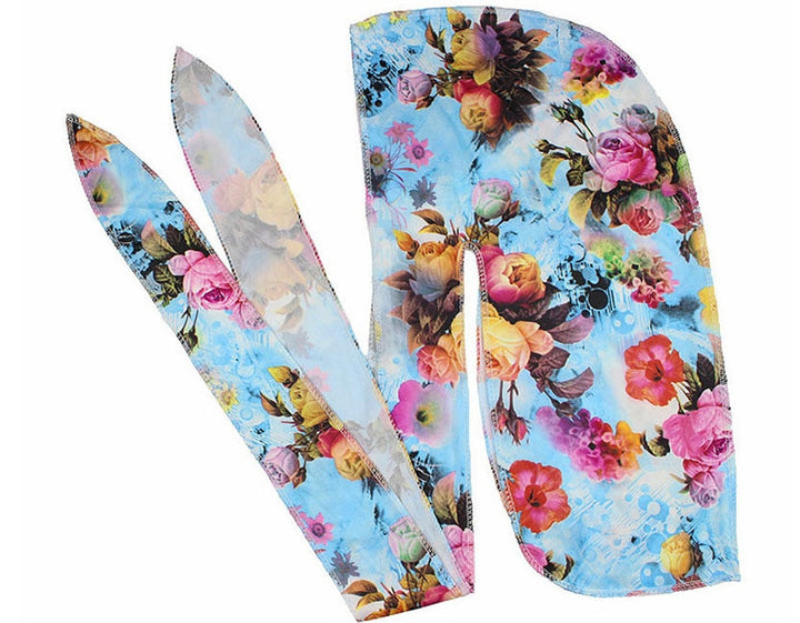 Multicolour Silky Floral Durag