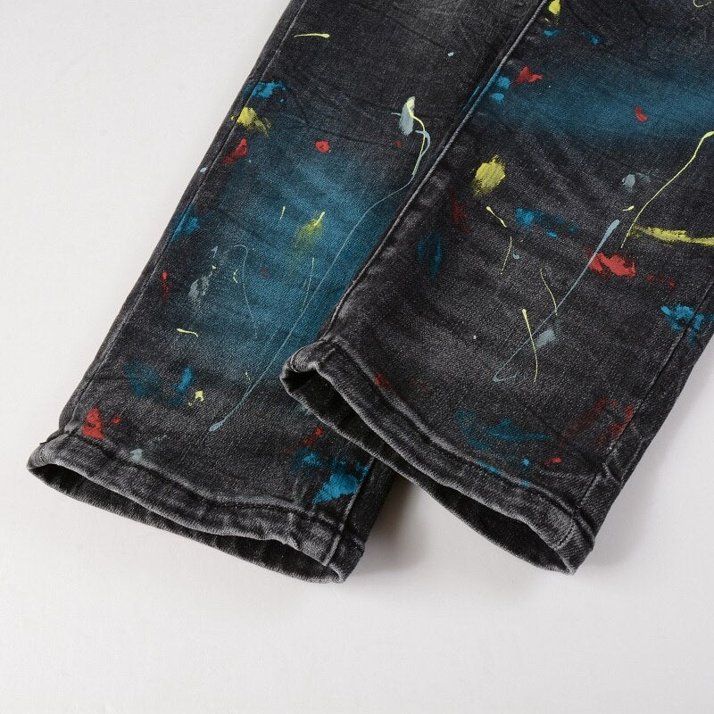 Paint Splatter Jeans Online - Taelor Boutique