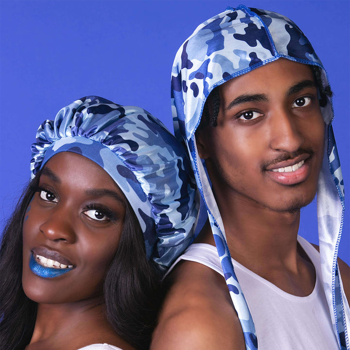 Silk Blue Camo Durag