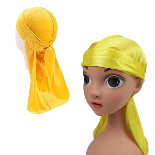 Yellow Kids Silky & Velvet Durag Set