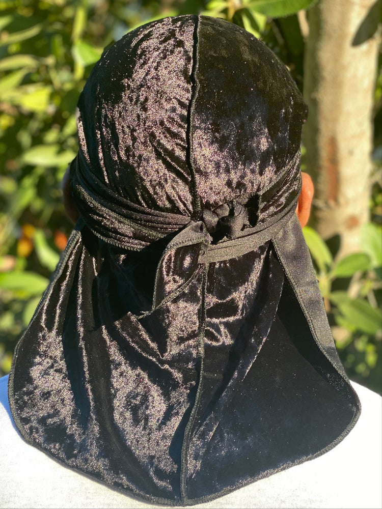 Black Luxury Velvet Durag