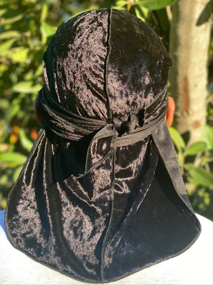 Black Luxury Velvet Durag