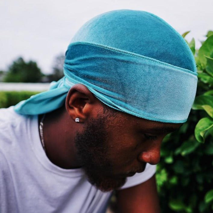 Sky Blue Velvet Durag