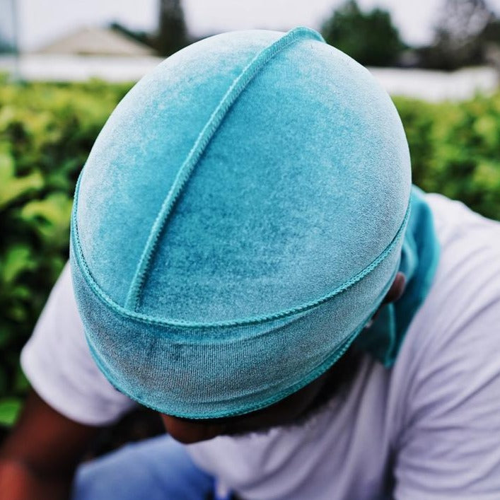 Sky Blue Velvet Durag