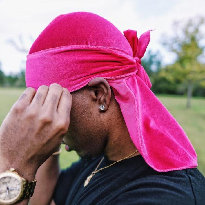 Hot Pink Velvet Durag