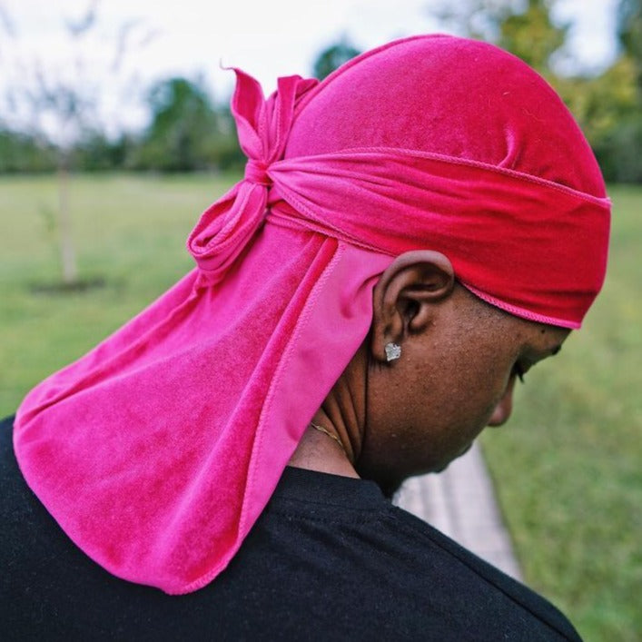 Hot Pink Velvet Durag