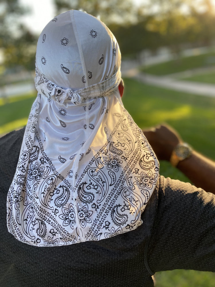 White Silky Bandana Durag – Taelor Boutique