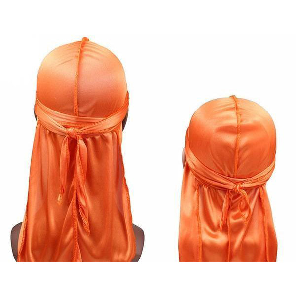 Orange Father and Son Silky Durag Set